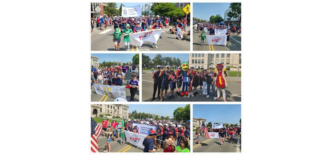Everett Little League in 4th of July Parade