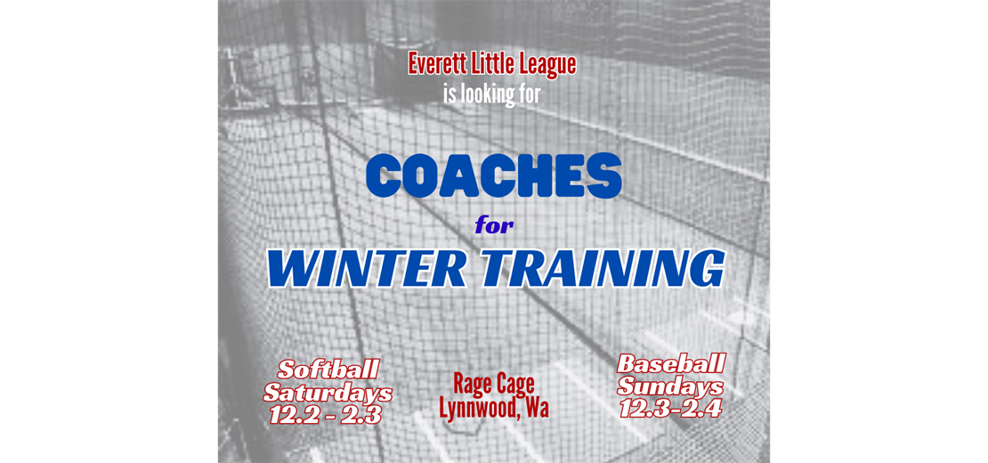 Winter Training Coaches Needed!