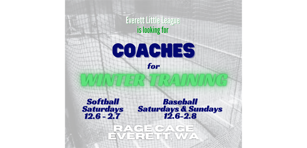 Winter Training Coaches NEEDED!!